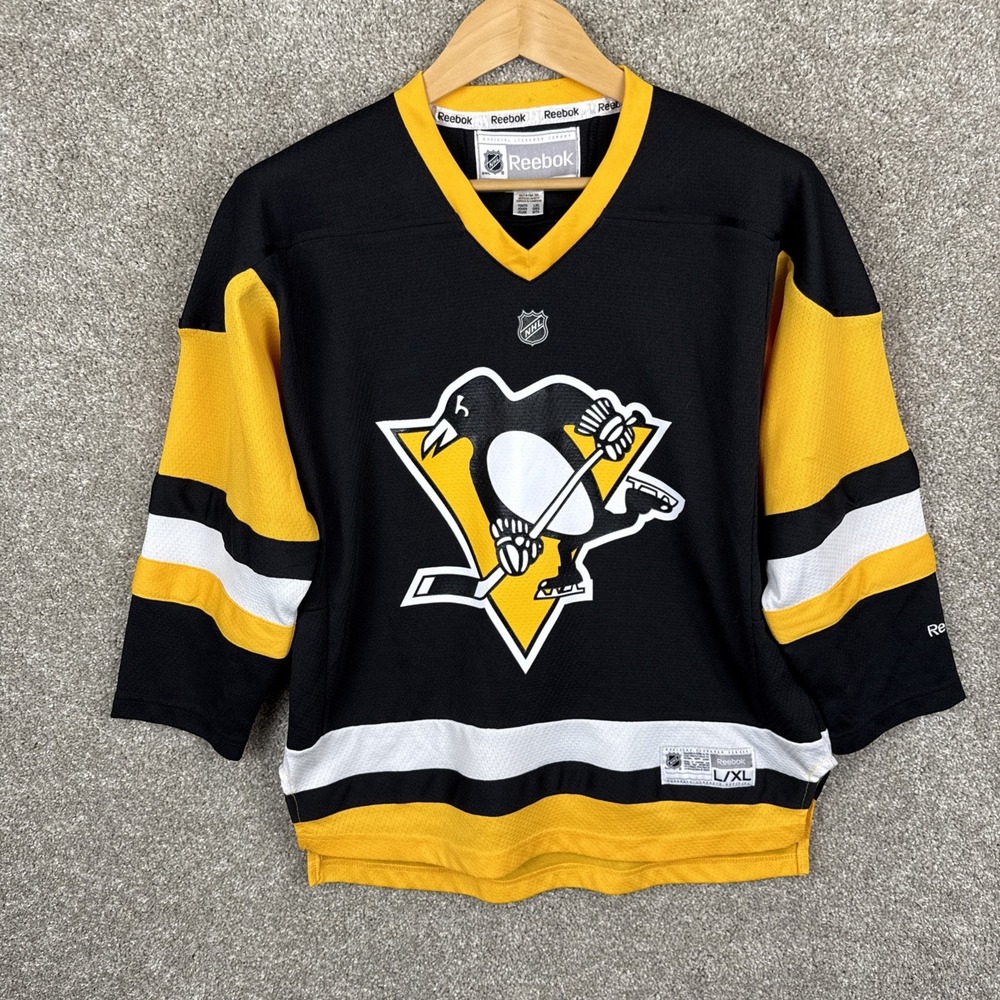 Reebok Pittsburgh Penguins Jersey Youth Size Large/XL Blank Back NHL